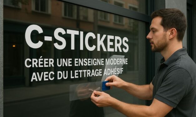Créer une enseigne moderne avec du lettrage adhésif avec C-Stickers  